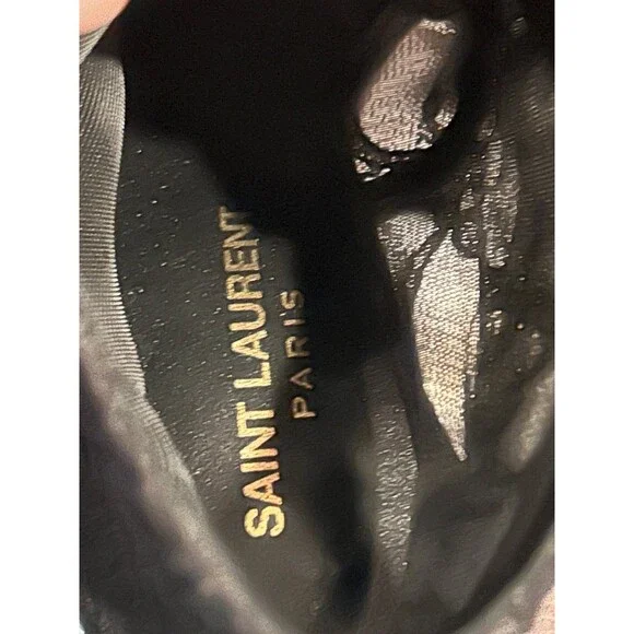 Saint Laurent Era 38 Black Lace Up Boots authentic - Picture 9 of 9